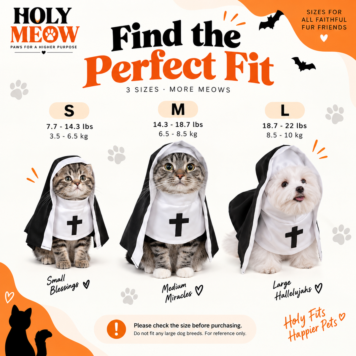 The Holy Meow Pet Nun Costume